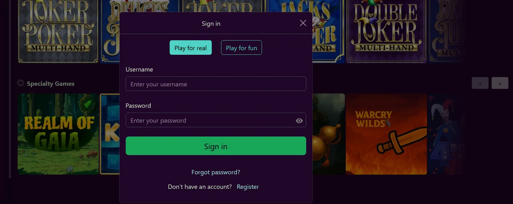 login